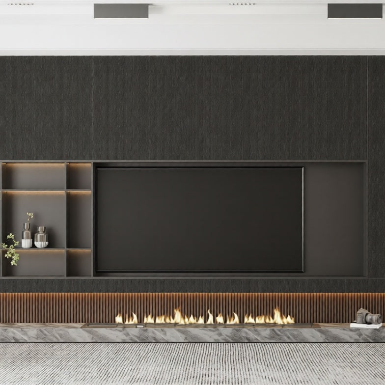 Wandpaneel Black Oak Goldline schwarze Eichenoptik goldene Linie 2800x1100 mm