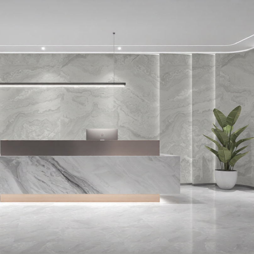 Wandpaneel Light Grey Stone hellgraue Naturstein-Optik 2800x1100 mm