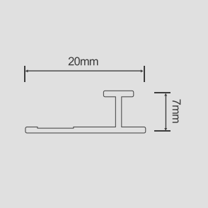 H-Verbindungsprofil für 5 mm Wandpaneele