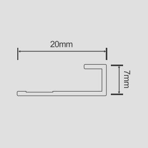 Abschlussprofil für 5 mm Wandpaneele