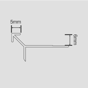 Außeneckprofil für 5 mm Paneele
