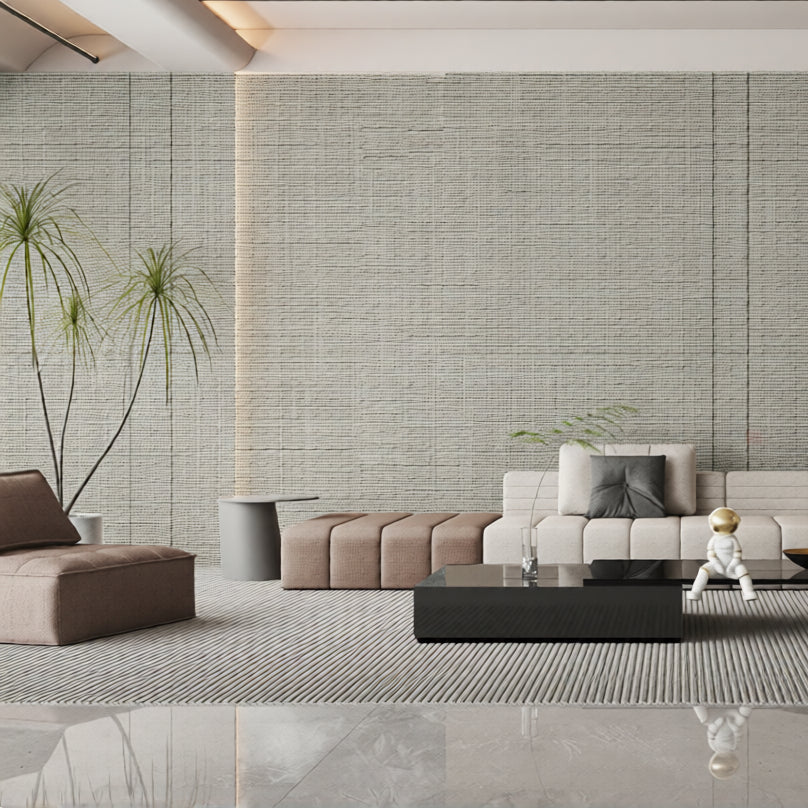 Wandpaneel Linen Sand sandfarbene Leinenoptik 2800x1100 mm