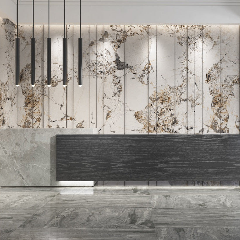 Wandpaneel Quartzite Ivory Warm warme Quarzit-Optik 2800x1100 mm