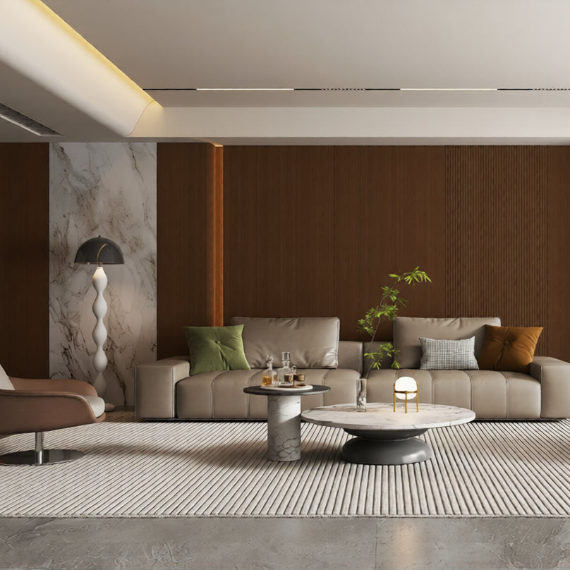 Wandpaneel Walnut Hexagon Nussbaum Holzoptik Hexagon-Muster 2800x1100 mm