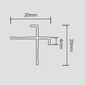 Außeneckprofil für 5 mm Wandpaneele
