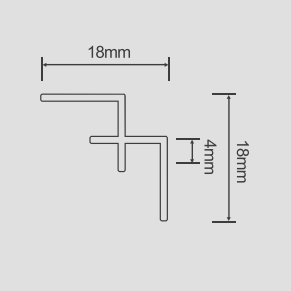 Inneneckprofil für 5 mm Wandpaneele