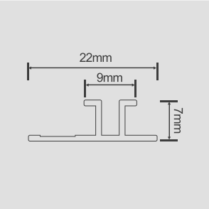 Offenes H-Profil für 5 mm Wandpaneele