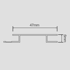Sockelprofil flach für 5 mm Wandpaneele