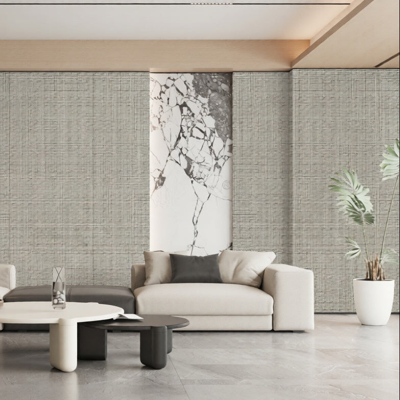 Wandpaneel Linen Sand sandfarbene Leinenoptik 2800x1100 mm