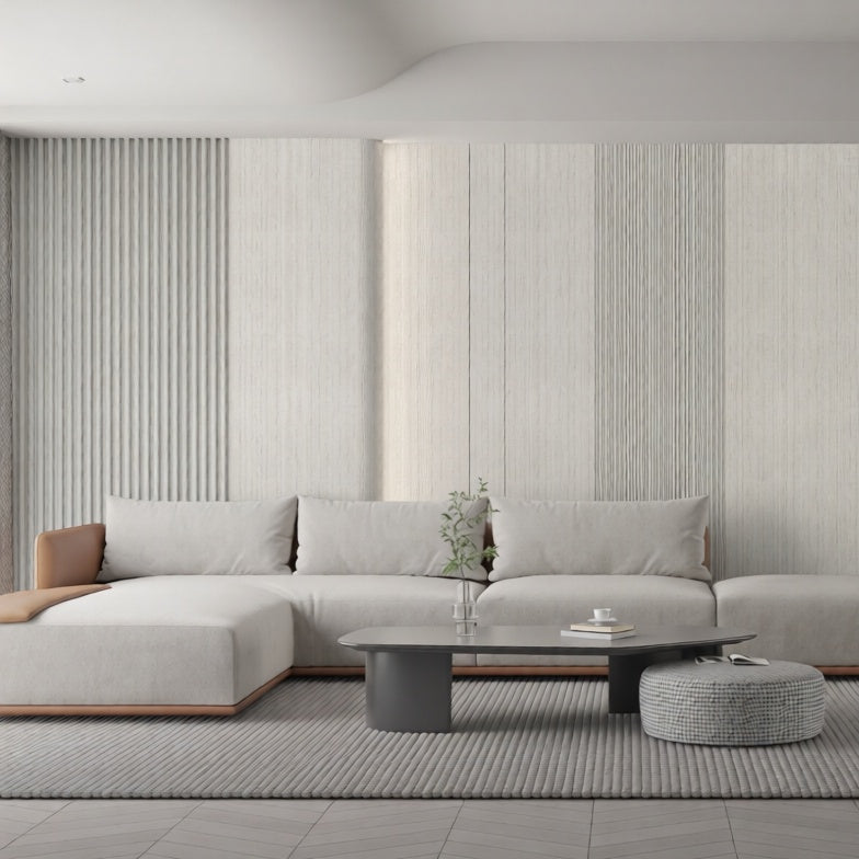 Wandpaneel Linen Greige Textiloptik Greige-Ton 2800x1100 mm