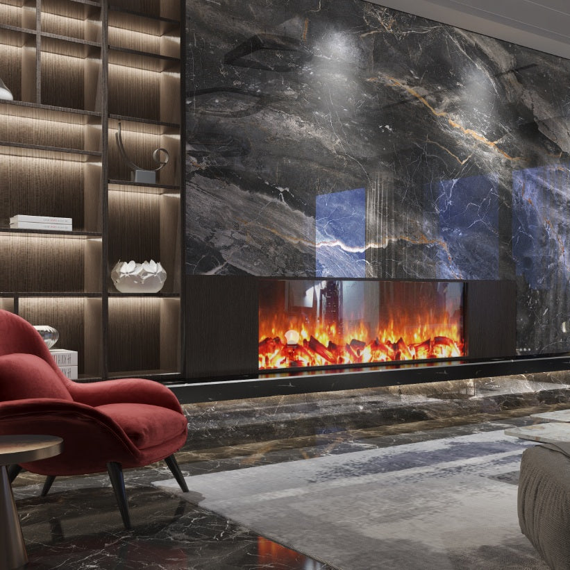 Wandpaneel Obsidian Grey anthrazitgraue Steinoptik 2800x1100 mm