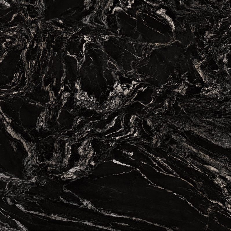 Wandpaneel Black Tempest schwarze Steinoptik 2800x1100 mm