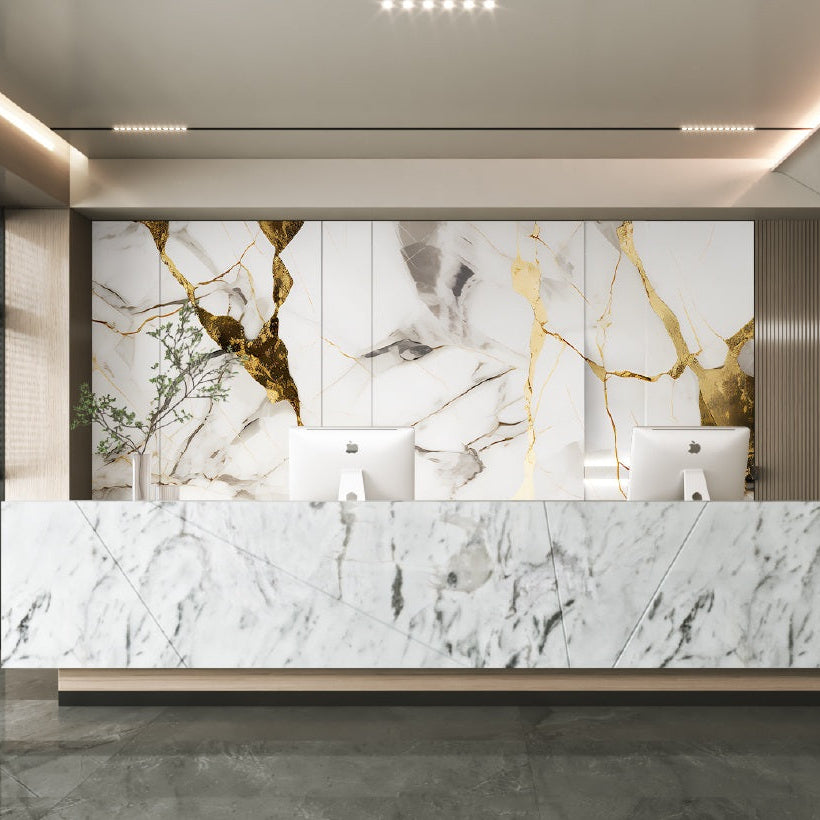 Wandpaneel Imperial Gold Vein goldene Adern Marmor-Optik 2800x1100 mm