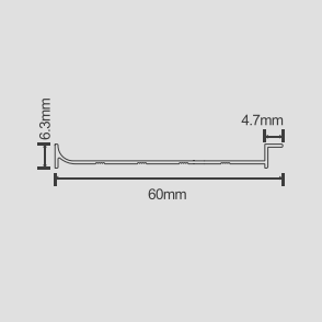 Sockelprofil für 5 mm Wandpaneele